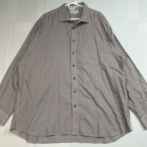 Paul Fredrick XXLT Big & Tall Dress Shirt Non-Iron Cotton Houndstooth